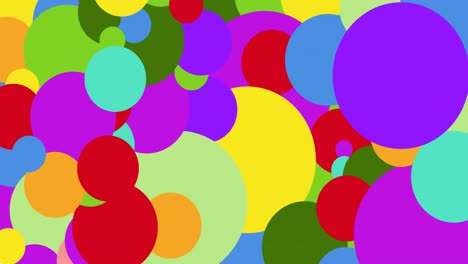 animation of vivid colorful dots covering white background