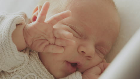 sleeping newborn baby