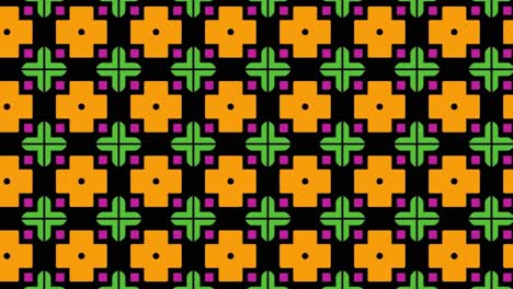 animación de fondo de patrones sin fisuras con ilustraciones en diferentes colores y formas geométricas