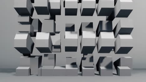 abstract geometric cube arrangement