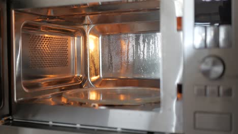 empty microwave interior