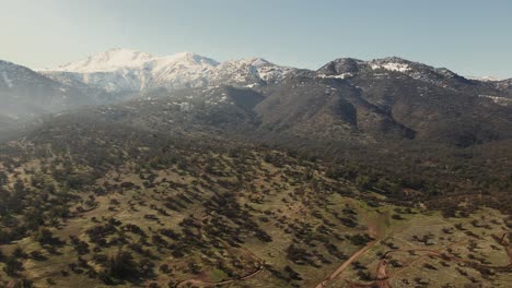 El-Durazno-park-in-Santiago-de-Chile,-uhd-4k-aerial