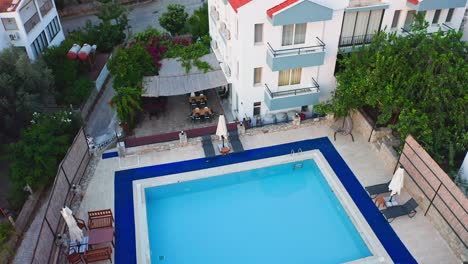 Aerial-view-of-resort-area-of-Datça-peninsula,-Muğla-region,-Turkey