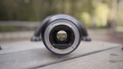 close-up of a camera lens