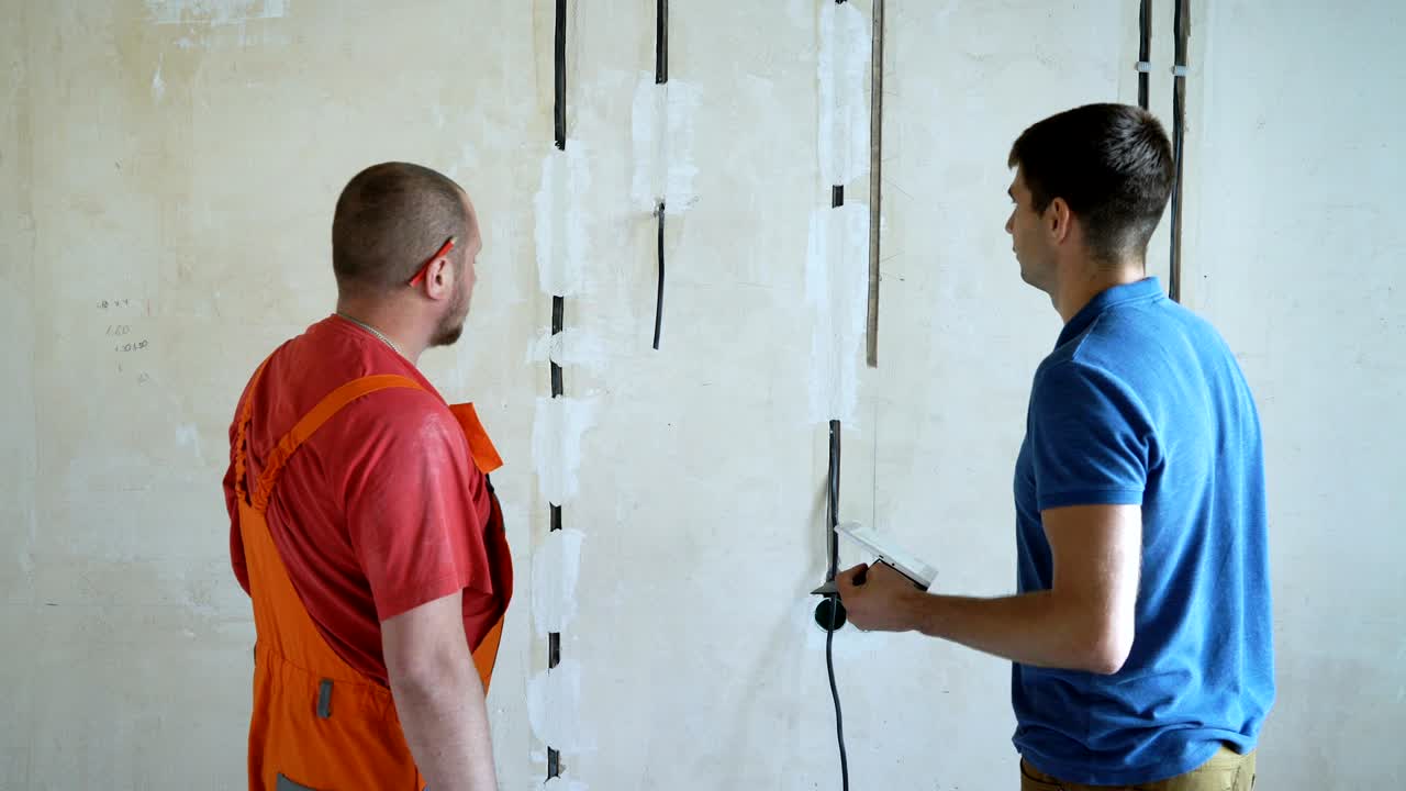 ingeniero y arquitecto alcanzan la comprensión y estrechan la mano trabajando en el sitio de construcción interior