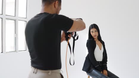 fashion portrait with photographer