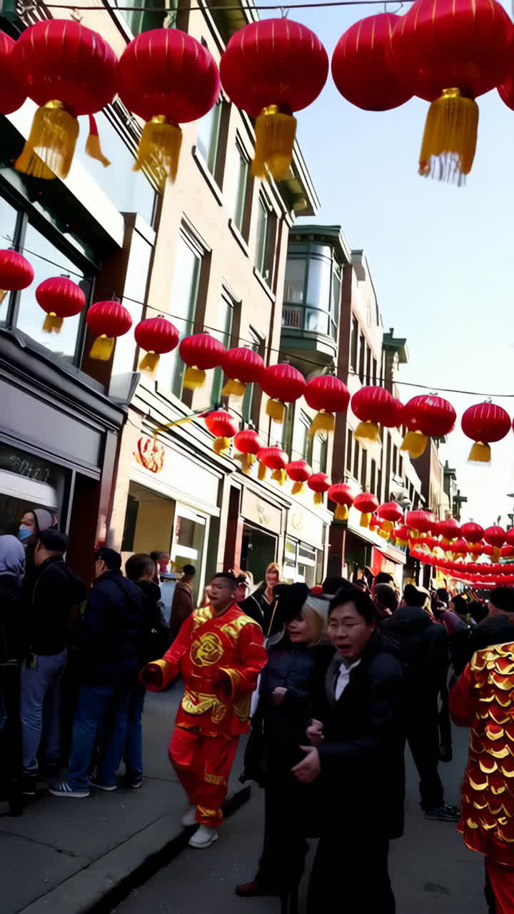 Vibrant Chinese Dragon Dance Celebration