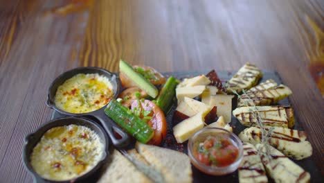 cheese and vegetable platter