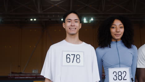 young people in running track