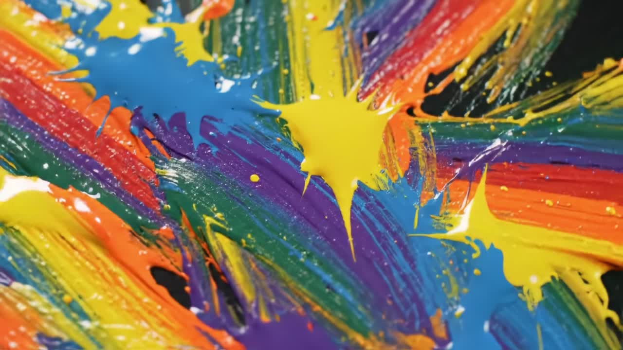 salpicaduras de pintura de colores abstractos