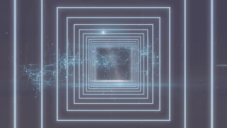 animación del escaneo de alcance sobre el túnel digital
