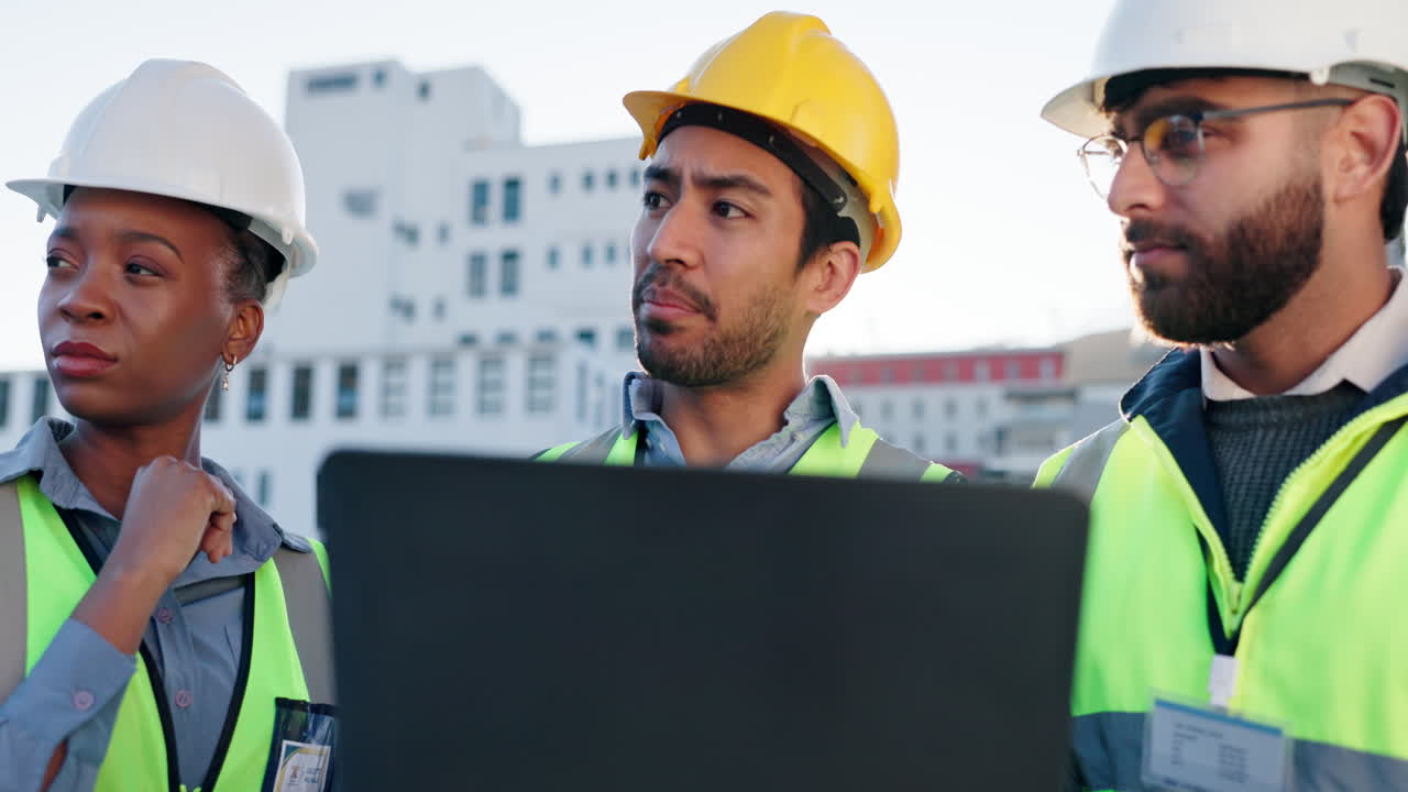 equipo de construcción discutiendo el proyecto