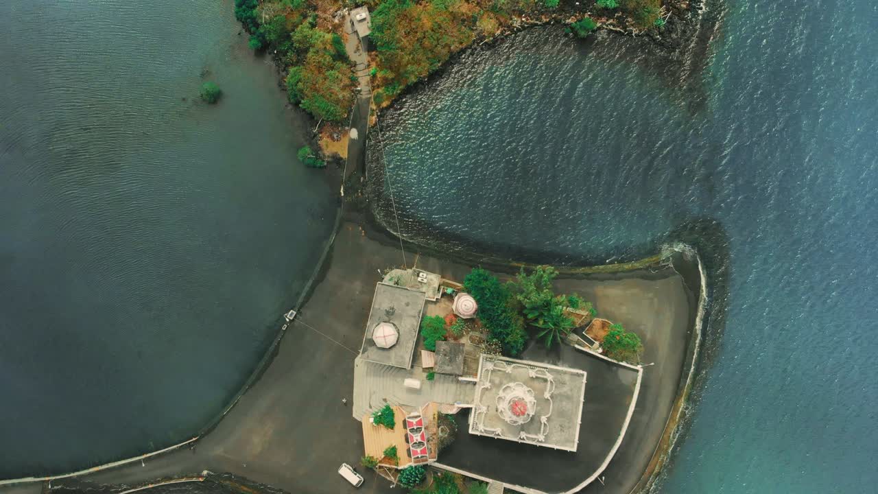 모리셔스 건물의 드론 샷