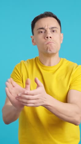 Man clapping