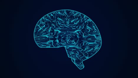 4k loop background of futuristic hightech motherboard cpu processor microchip starting artificial