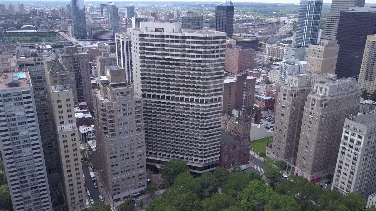 필라델피아 건물 드론  ⁇  4k