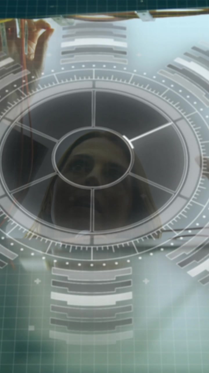 Animation of data processing over caucasian man checking servers