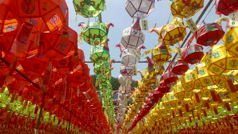 lotus lantern festival in samgwangsa temple, busan, south korea, asia