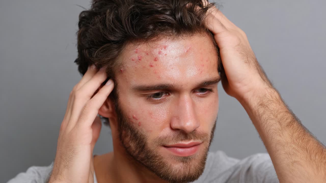 Navigating the Challenges of Acne: A Close-Up Look at Personal Struggles with Skin Health and Self-Image in a Young Man's Journey