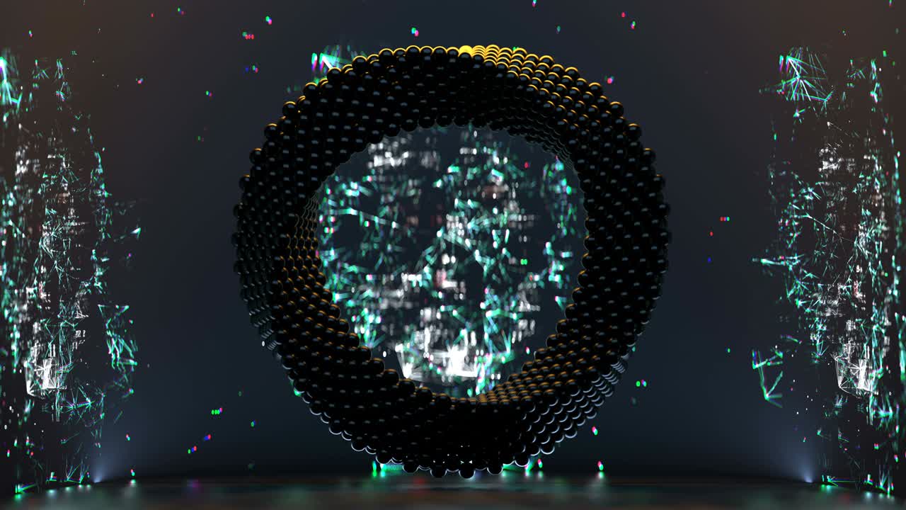 추상적인 글리칭 및 박이는 vj 루프