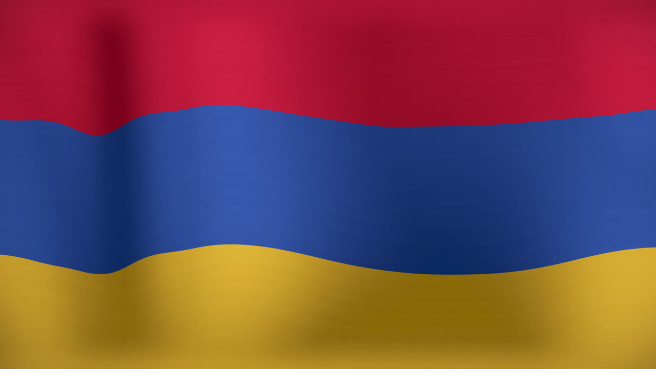 Animazione della bandiera sventolante dell'Armenia