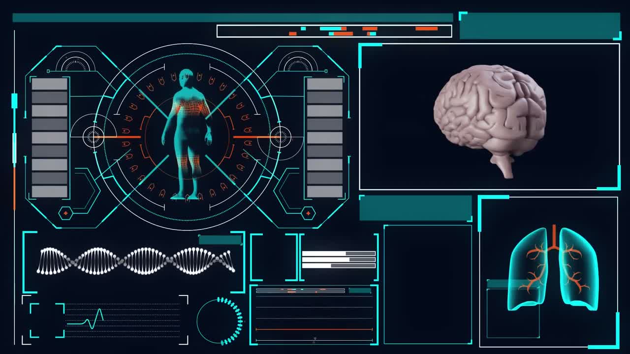 interfaz digital frente a un fondo negro