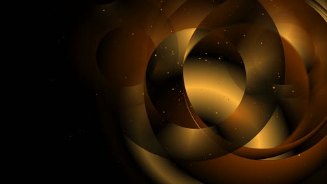 fondo de movimiento ondulado brillante negro y dorado