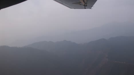 view from airplane window in nepal