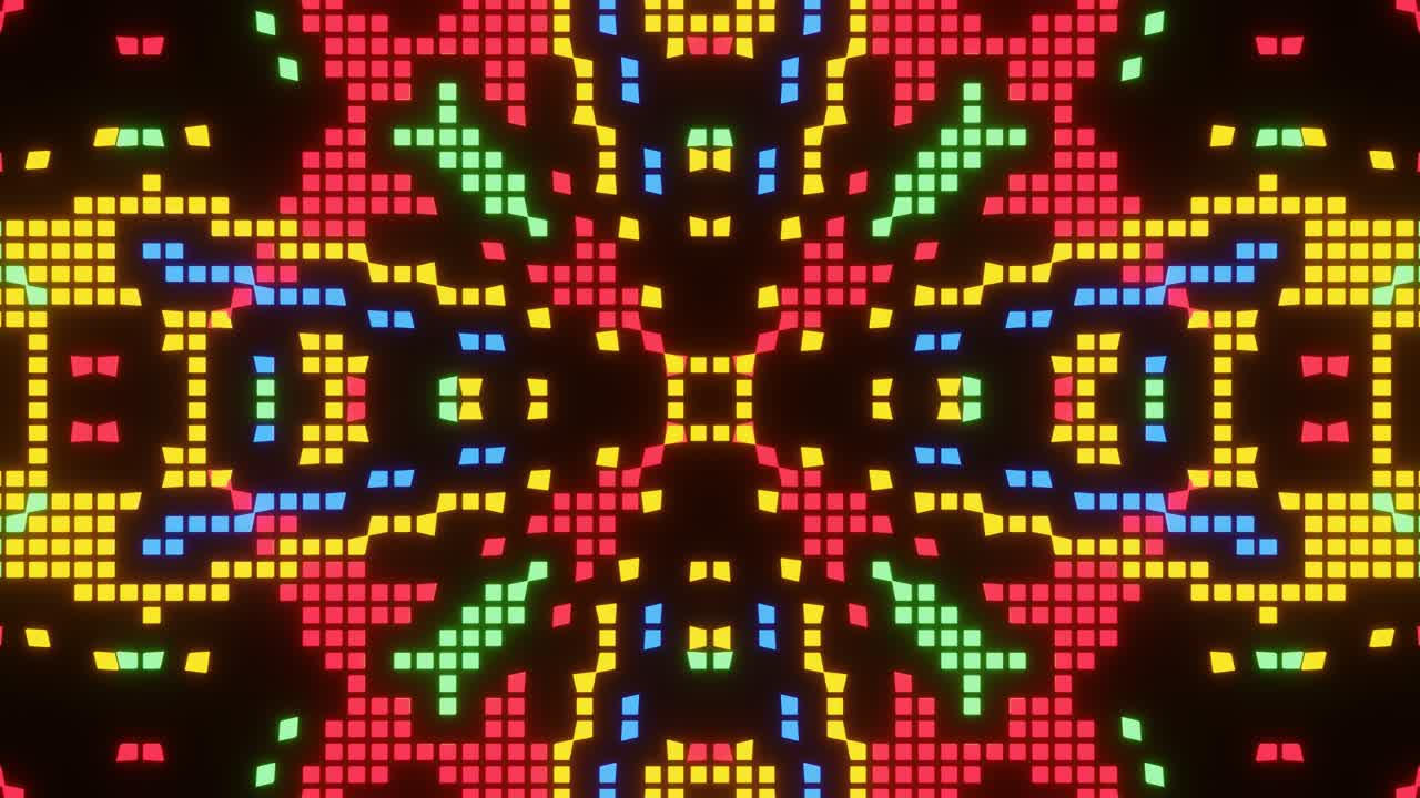 VJ Loop animation of pixel mosaic ver16 | Premium Stock Video Footage