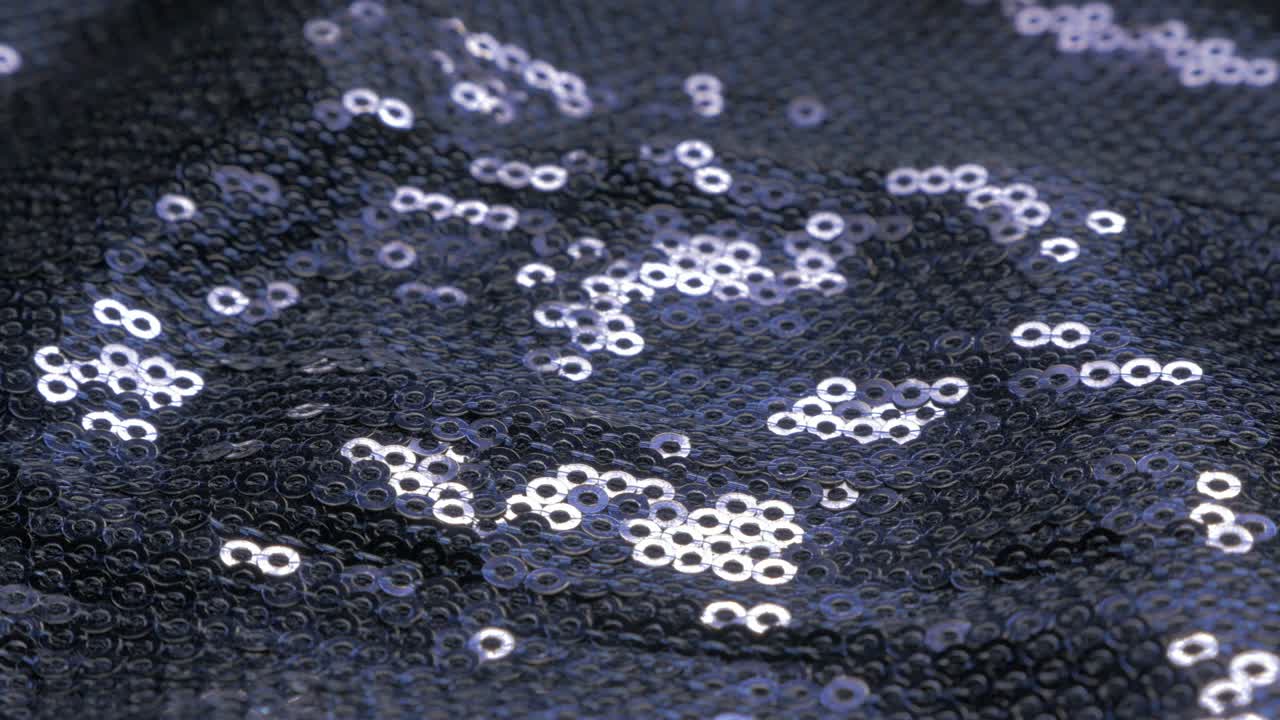 파란색 반이는 킨 직물 느린 패닝 럭셔리 4k 2160p uhd 영상 - 럭셔리가 옷을위한 반이는 반이는 sequin 재료 4k 3840x2160 uhd 비디오