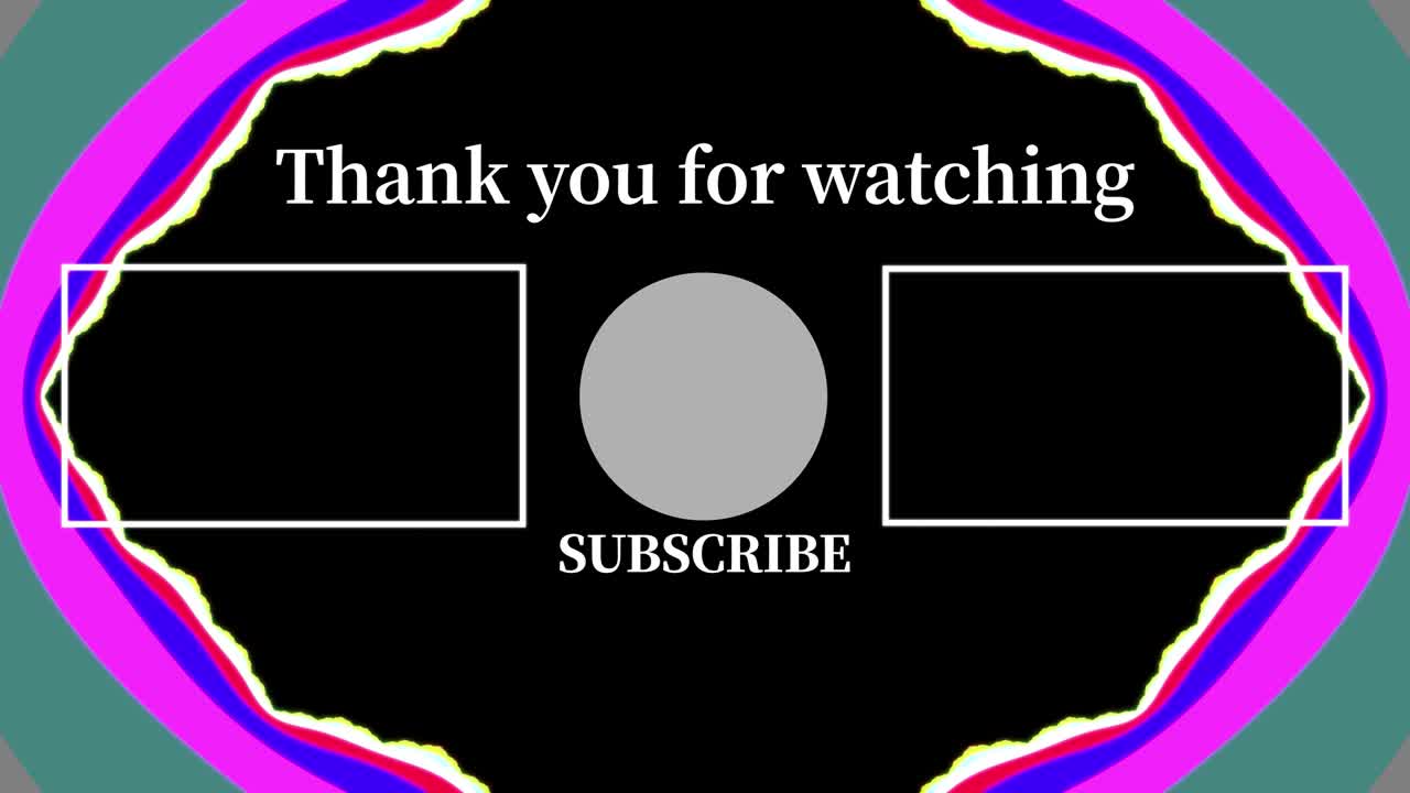 psicodélico llamativo final de la tarjeta final de la pantalla gráficos de movimiento