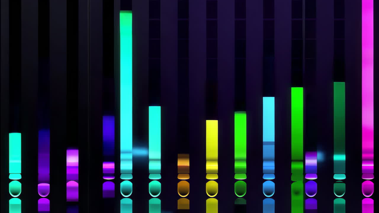 Colorful Neon Audio Visualizer