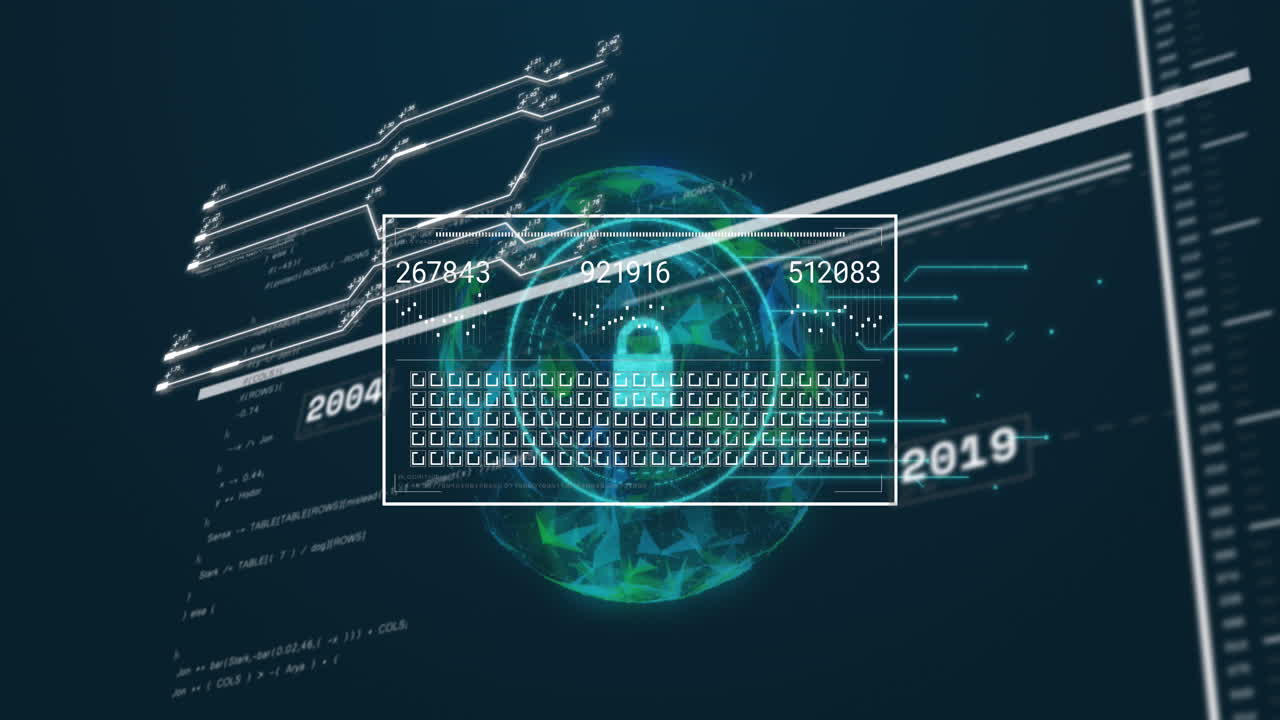 The animation of data processing over the globe