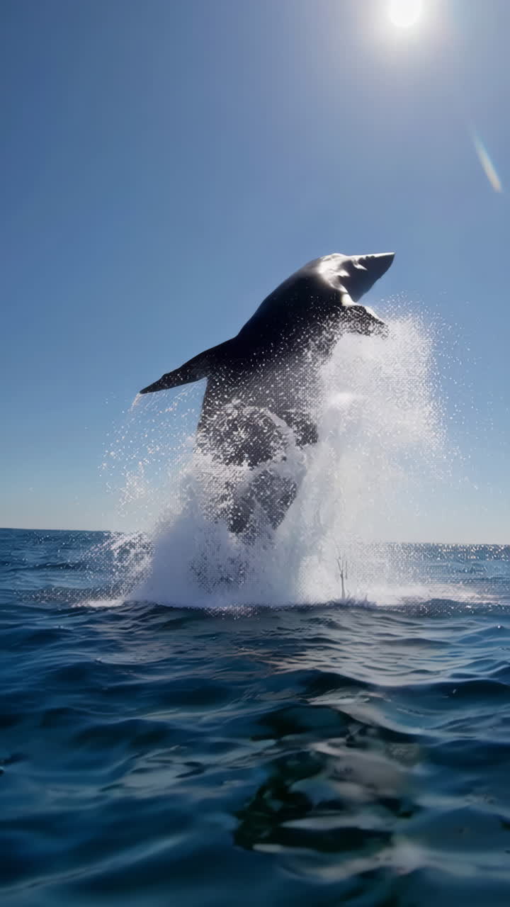 Humpback Whale Jumping and Tailing