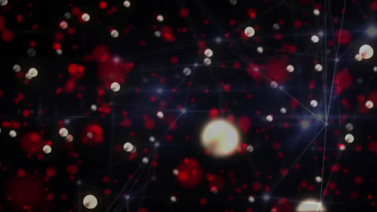 연결 네트워크를 통해 반 ⁇ 이는 반점의 애니메이션