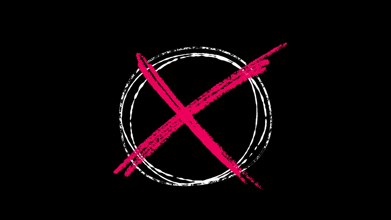 Animated punk elements on alpha channel