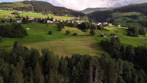 village in obersaxen mundaun switzerland nature aerial landscape panorama