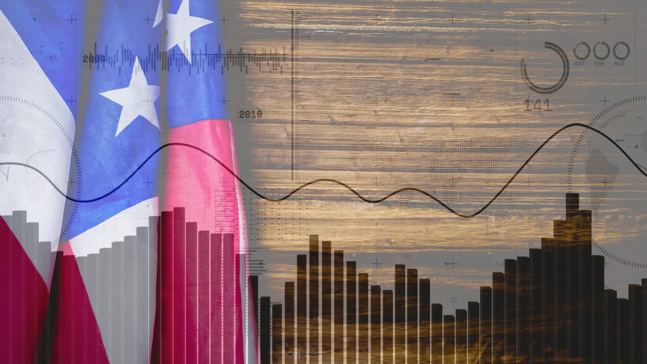 미국의  ⁇ 발 위에서 데이터 처리의 애니메이션