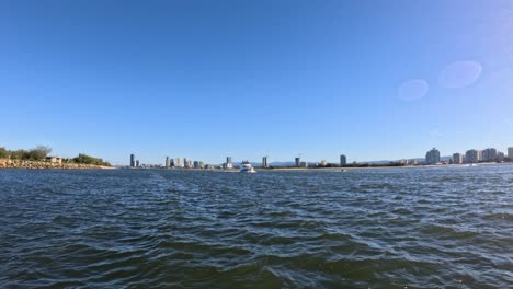 scenic boat ride with city skyline view