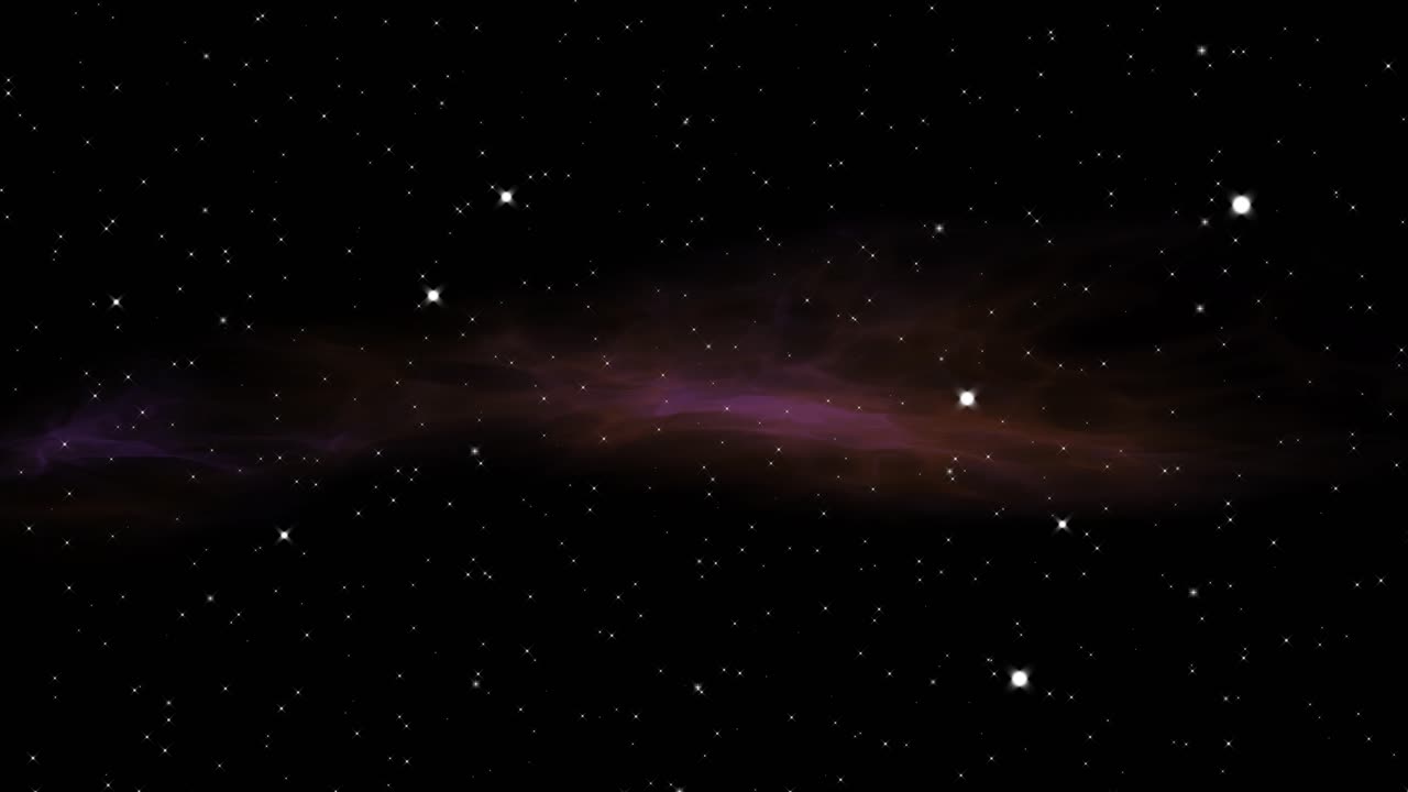 escena de estrellas del espacio exterior y nebulosa como fondo para su animación o escena