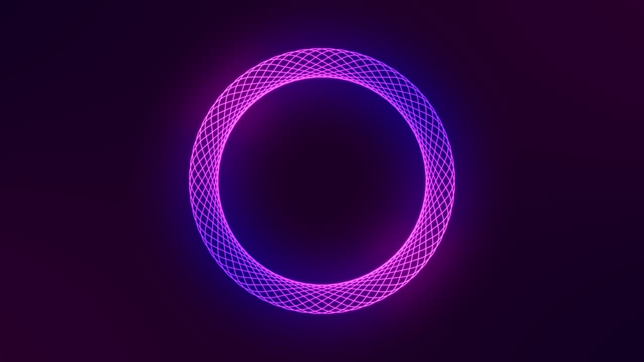 elemento de patrón circular giratorio animado de gradiente de color púrpura y rosa,