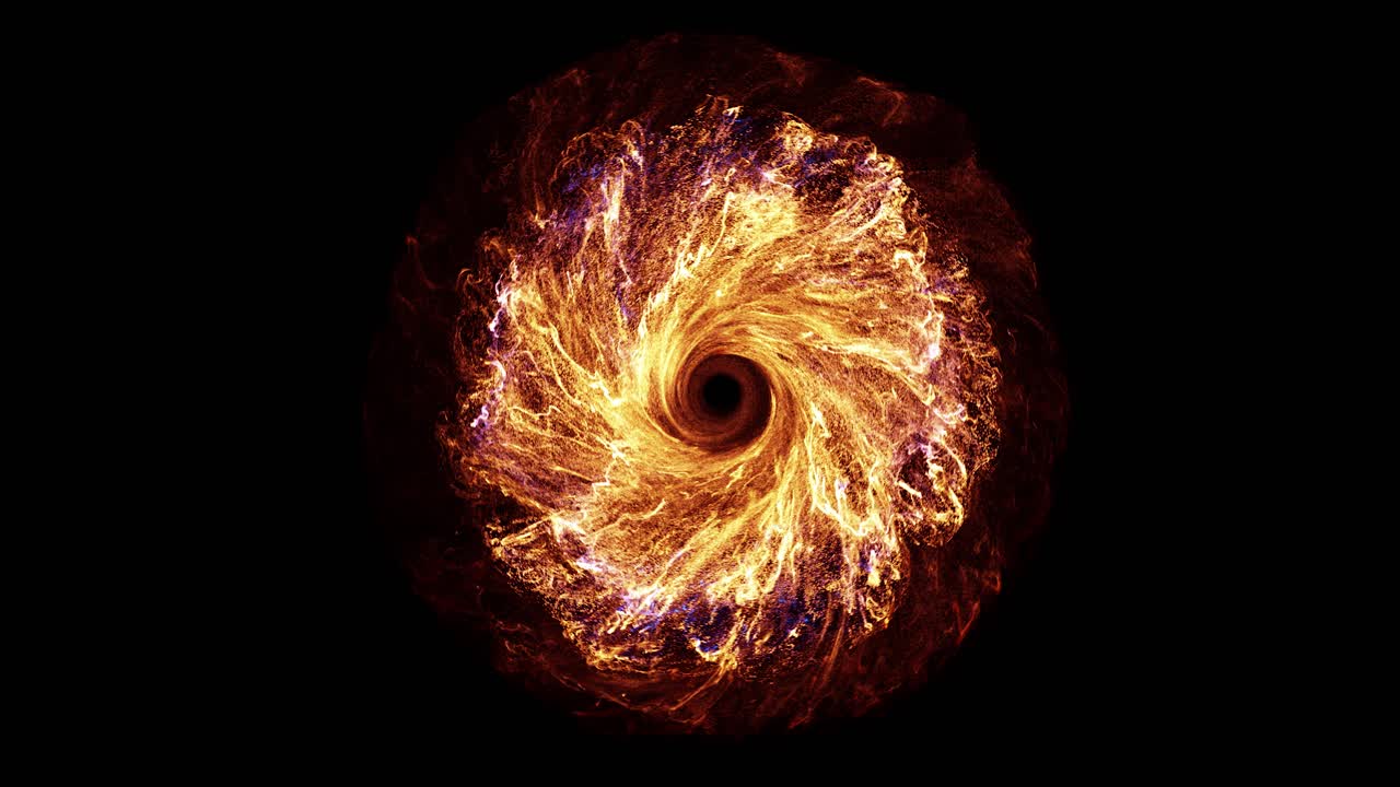 Abstract Swirling Energy Vortex Collapsing into a Black Hole