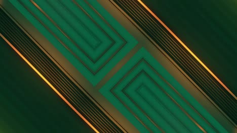 abstract green and gold geometric lines background