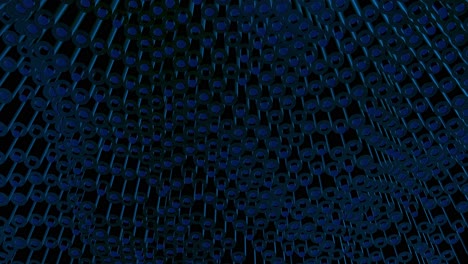 patrón geométrico abstracto de cilindros azules