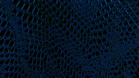 abstract geometric pattern of blue cylinders