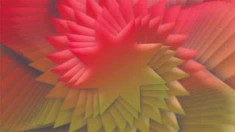 movimientos de ondas cíclicas de las figuras. transformación y remodelación. color rojo verde. animación 3d de un bucle sin costuras