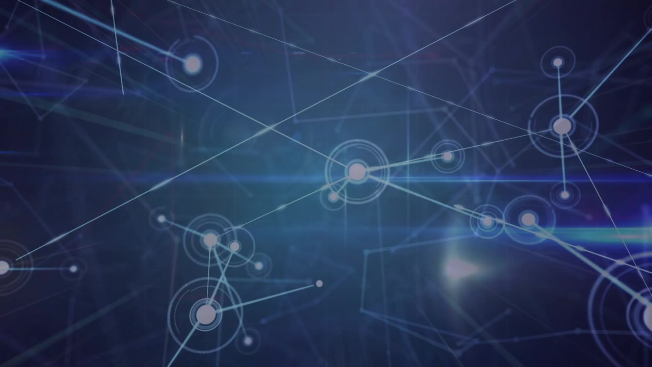 Animation of network of connections over grid