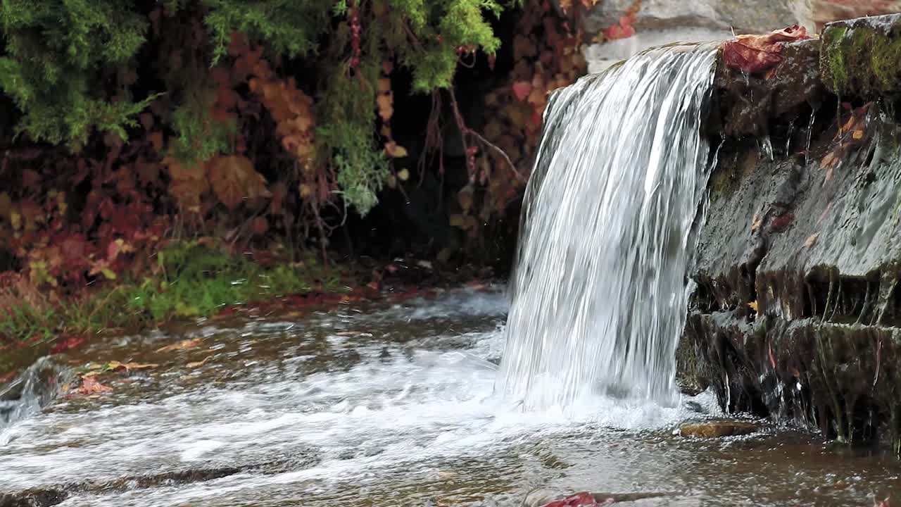 Small Waterfall In Slow Motion 10 Second Video