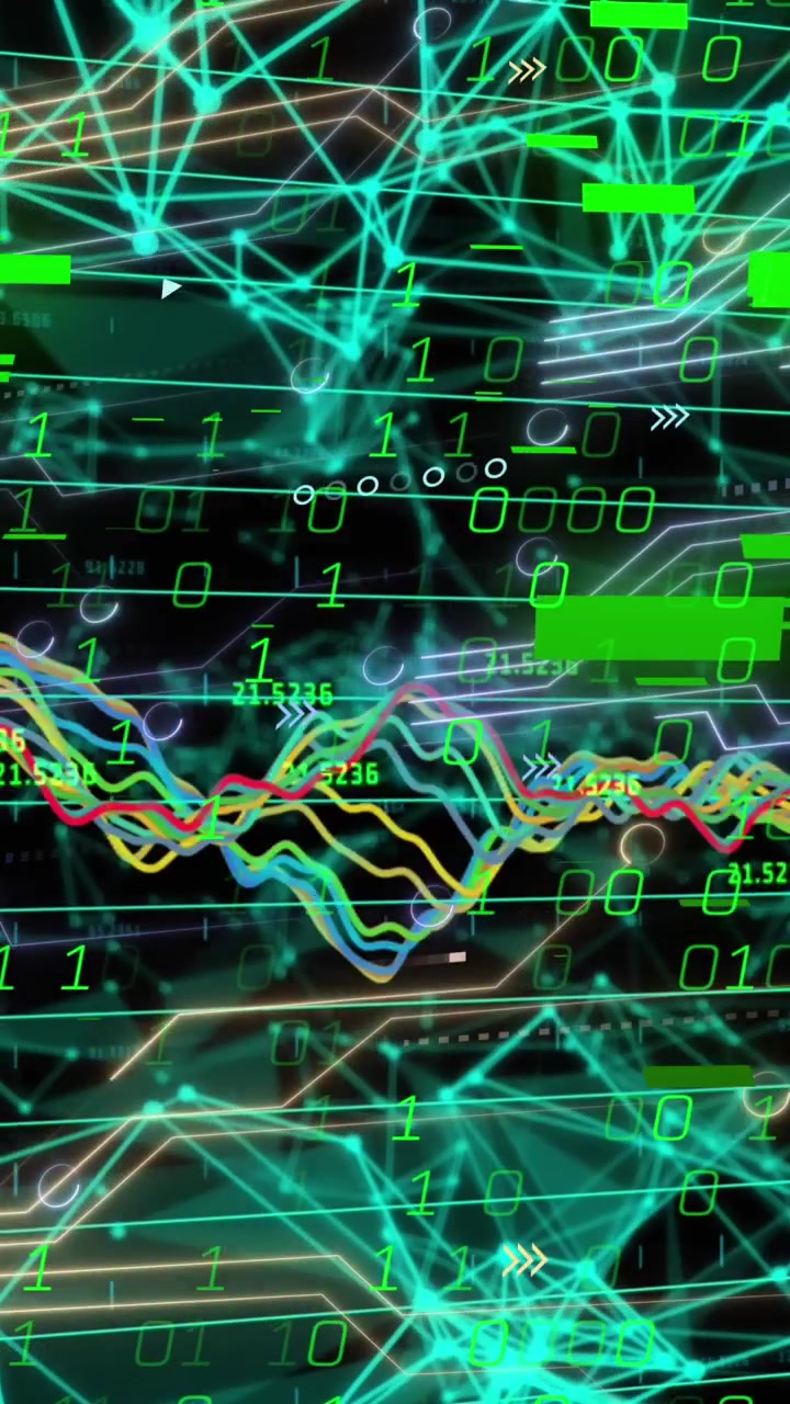 Animation of data processing over shapes