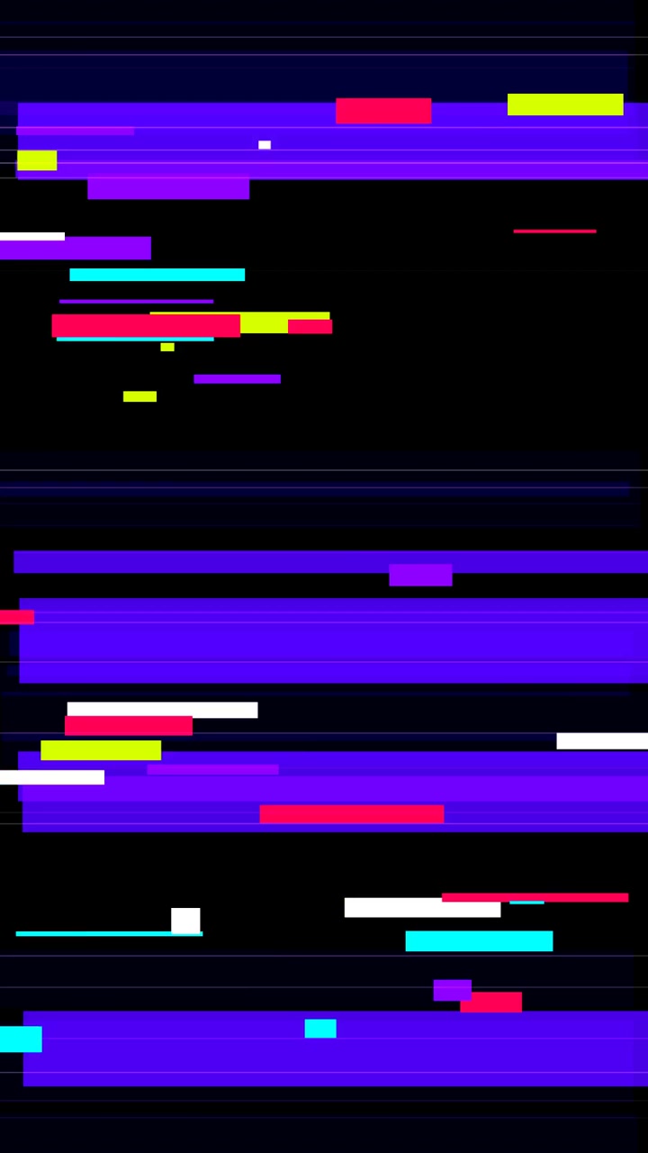 Digital Glitch Effect with Colorful Horizontal Lines